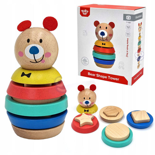 Tooky Toy Wooden Bear Shape Sorter