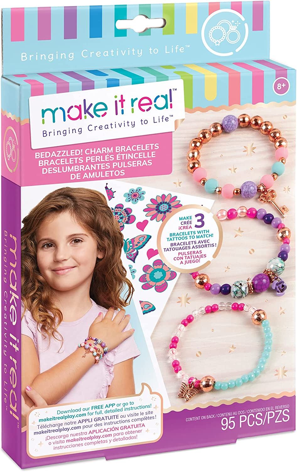 Make It Real Bedazzled! Charm Bracelets - Blooming Creativity Craft Kit