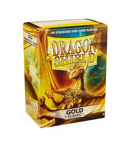 Dragon Shield Standard Gold Card Sleeves - 100 Sleeves