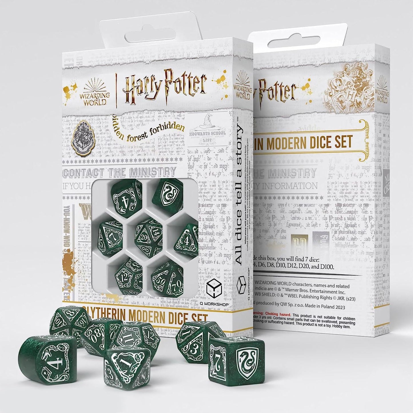 Harry Potter Slytherin Modern Dice - Green
