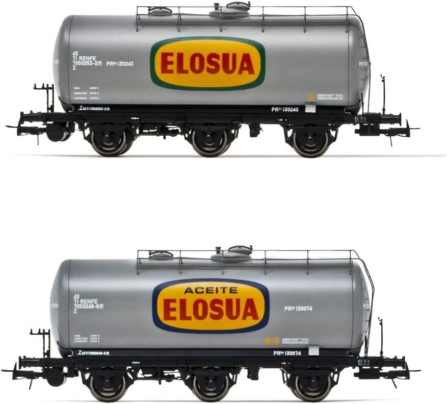Electrotren RENFE 2-unit set 3-axle tank wagon Elosua livery period IV