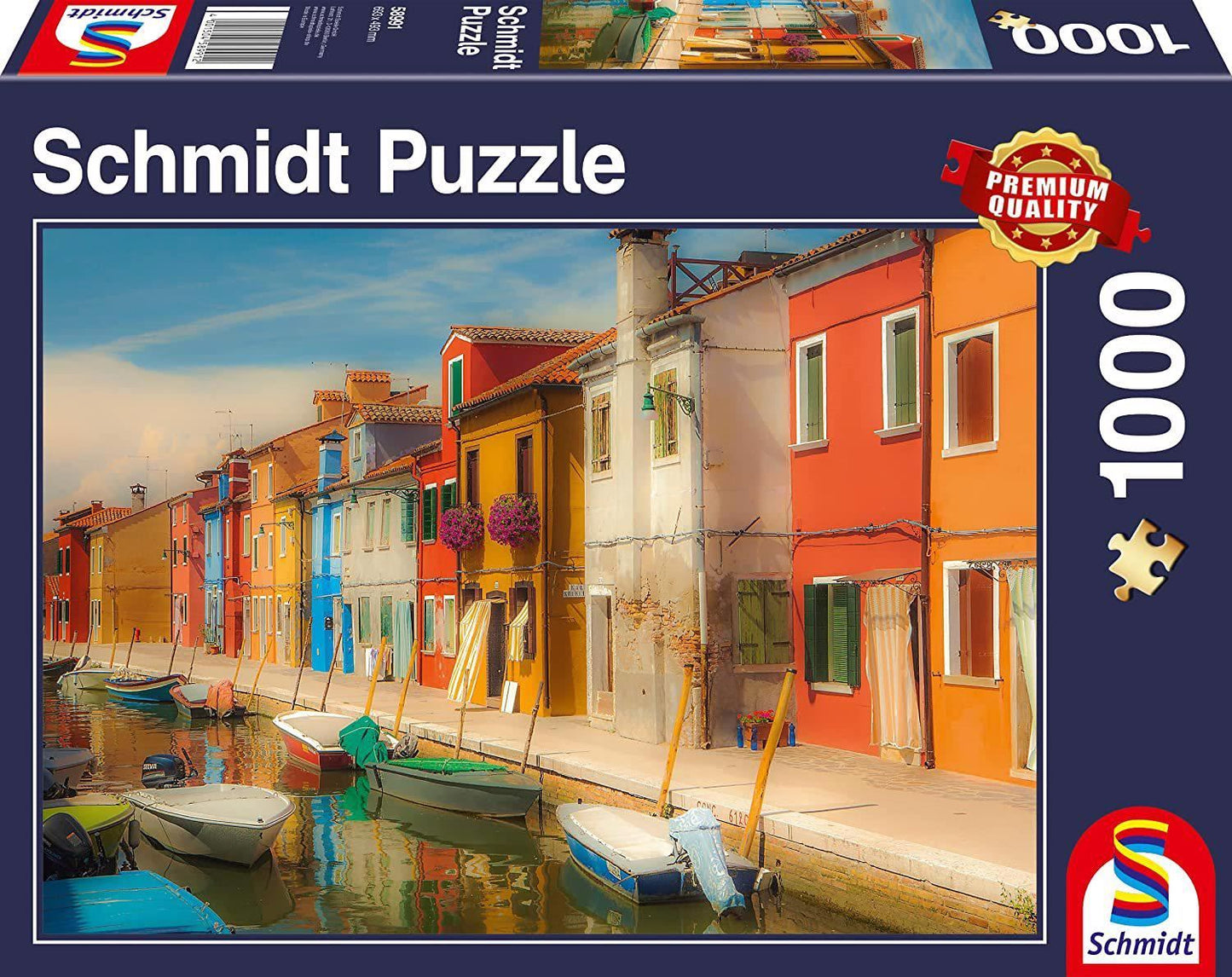 Schmidt Colourful Houses of The Island Burano Jigsaw Puzzle - 1000 Pieces