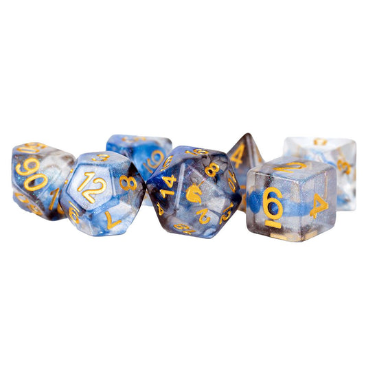 Resin Poly Dice Set: Unicorn Arctic Storm