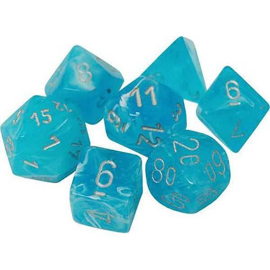 Chessex Poly 7 Set: Luminary Sky w/silver Dice Set