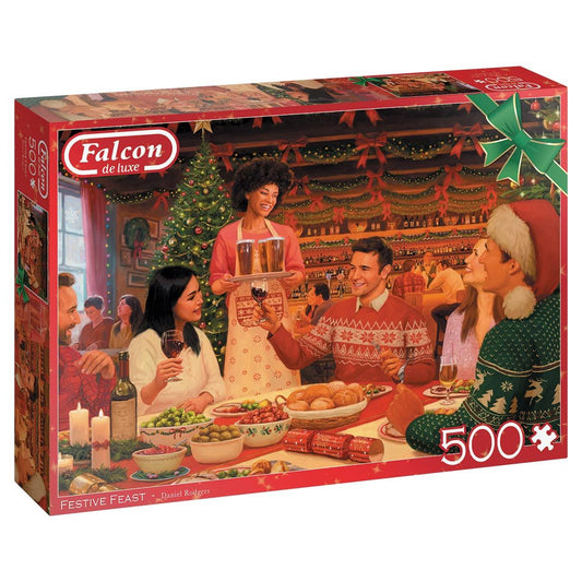 Jumbo Falcon de luxe Festive Feast 500 Piece Jigsaw Puzzle