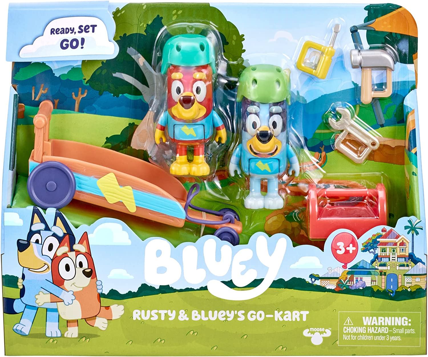 Bluey Rusty and Bluey's Go-Kart Playset	