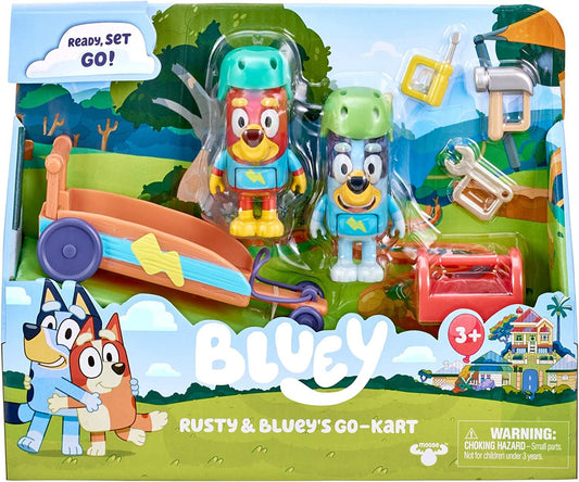 Bluey Rusty and Bluey's Go-Kart Playset	