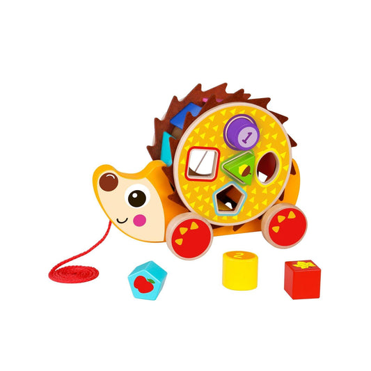 Tooky Toy Wooden Pull Along Hedgehog