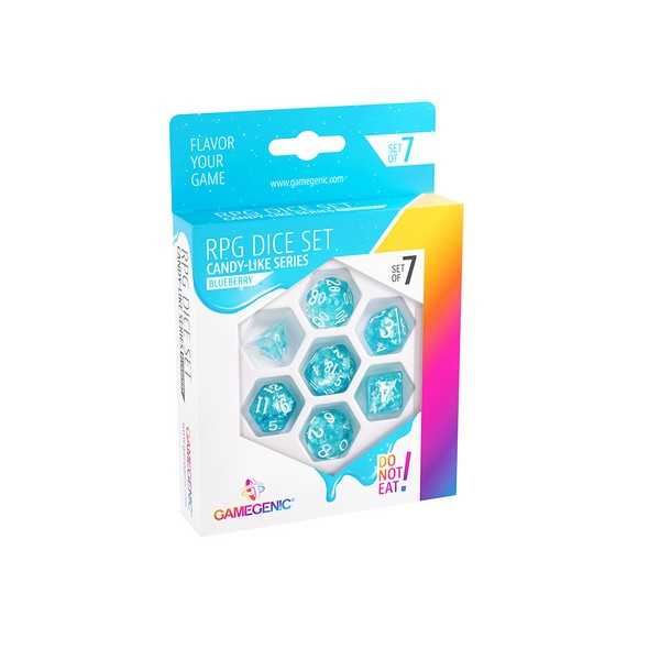 Gamegenic Candy-like Series - Blueberry - 7 RPG Dice Set Blue