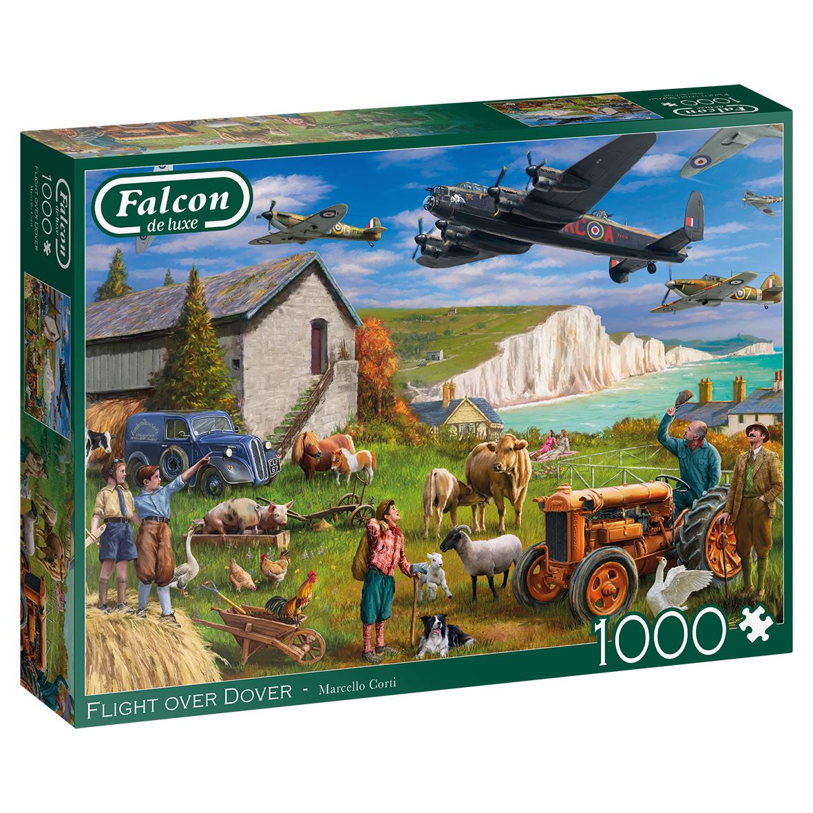 Falcon De Luxe Flight Over Dover Jigsaw Puzzle - 1000 Pieces
