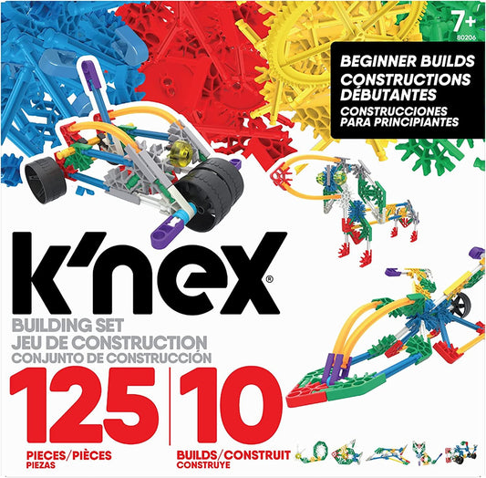 K'NEX Classics 125 Pc/ 10 Model - Beginner Builds Construction Kit