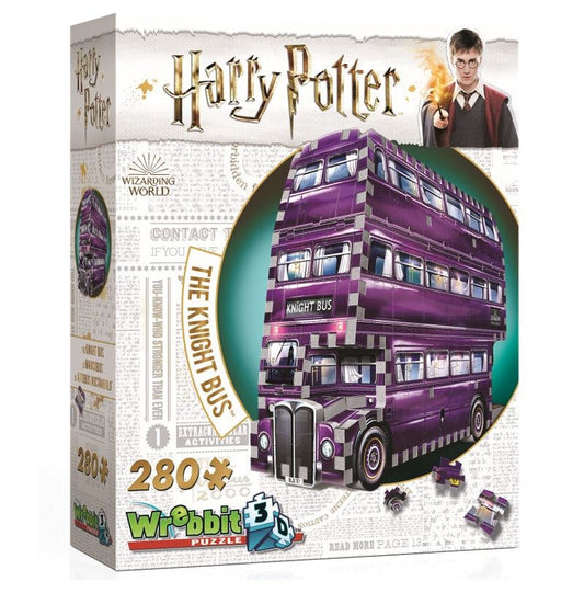 Wrebbit 3D Harry Potter: Knight Bus Jigsaw Puzzle - 280 Pieces
