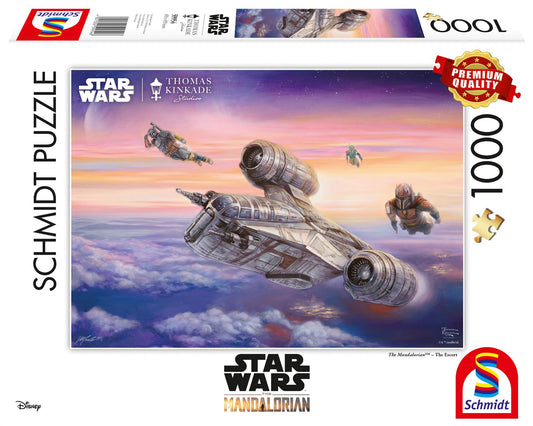Thomas Kinkade: Disney Star Wars The Mandalorian - The Escort 1000 Piece Jigsaw Puzzle