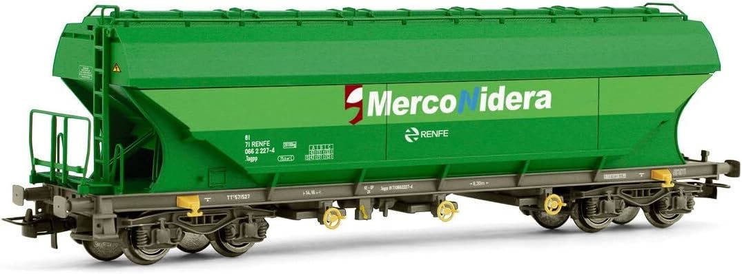 Electrotren Hopper vagon flat Merconidera green-gray livery, period V