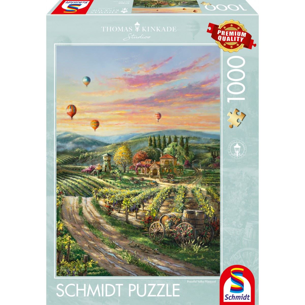 Schmidt Thomas Kinkade: Peaceful Valley Vineyard Jigsaw Puzzle - 1000 Pieces