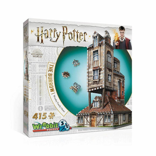 Wrebbit 3D Harry Potter The Burrow: The Weasleys Family Home Jigsaw Puzzle - 415 Pieces