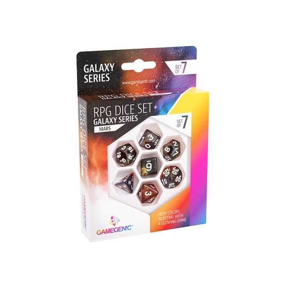 Gamegenic Galaxy Series - Mars - RPG Dice Set (7pcs) Blue/Orange
