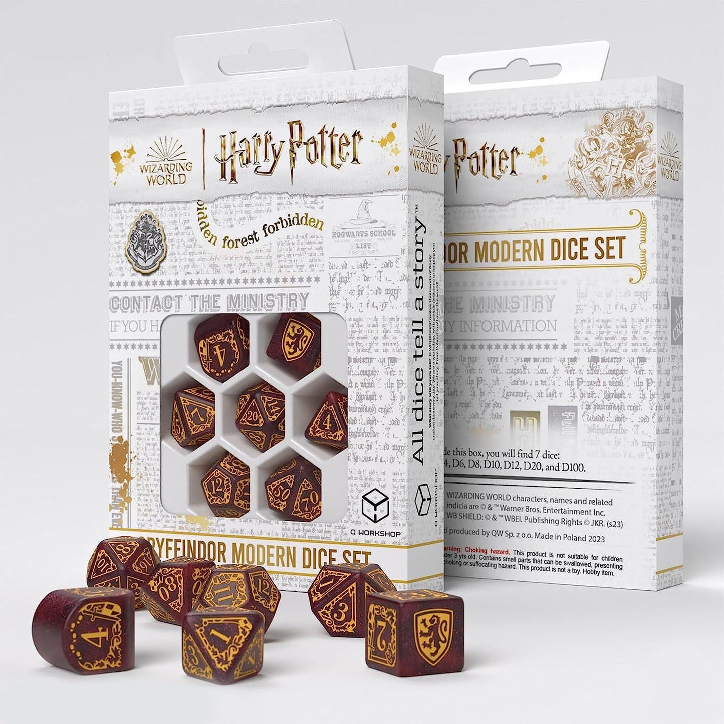 Harry Potter Gryffindor Modern Dice - Red