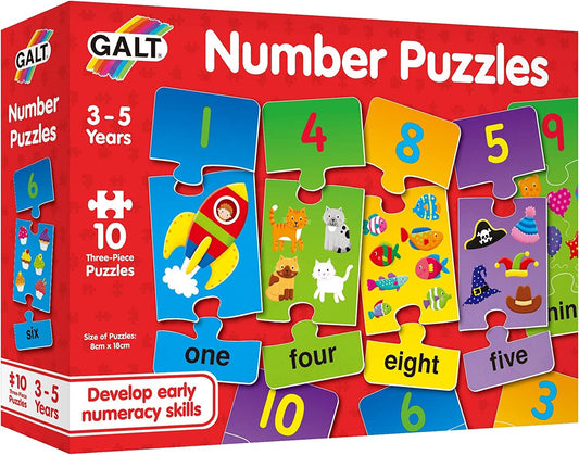 Galt Toys - Number Learning Puzzles - 10 x 3 Pieces