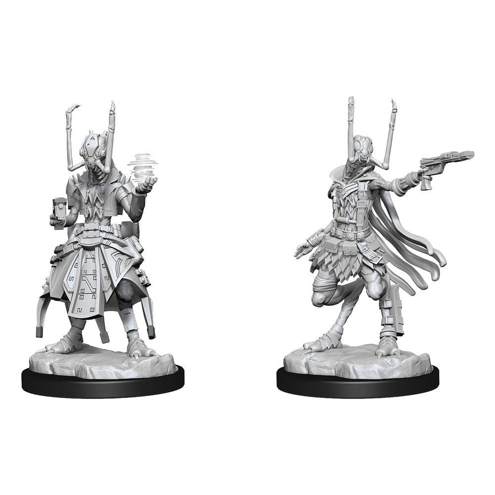 Starfinder Battles Deep Cuts Unpainted Miniatures Shirren Technomancer Case (2)