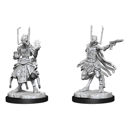 Starfinder Battles Deep Cuts Unpainted Miniatures Shirren Technomancer Case (2)