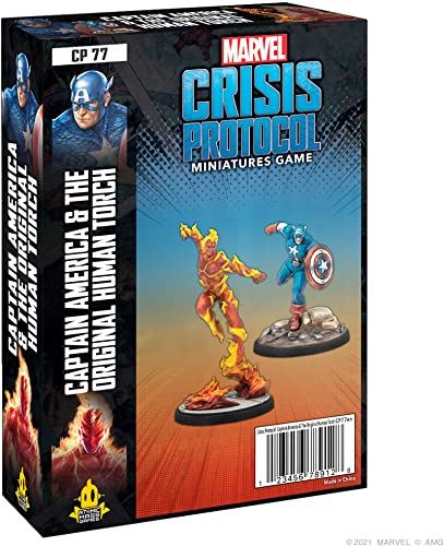 Marvel Crisis Protocol: Captain American and the Original Human Torch Miniatures