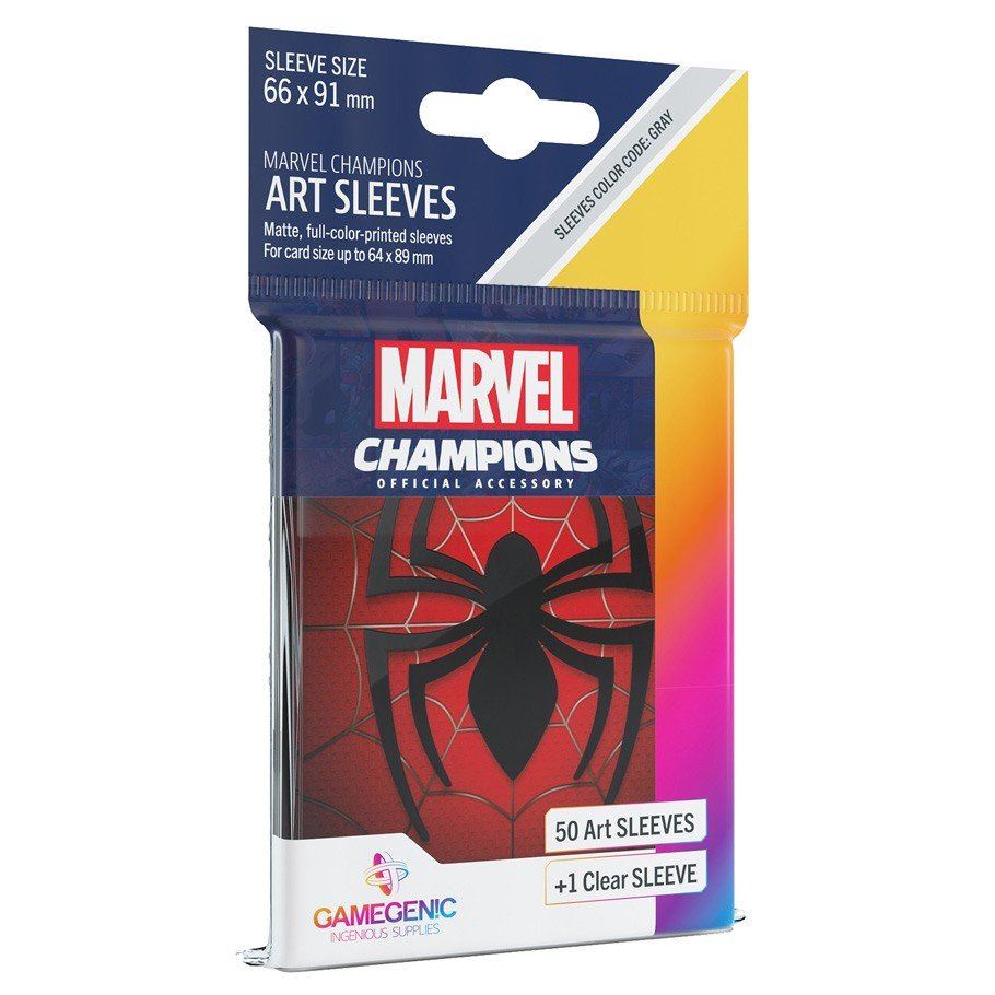 Gamegenic Marvel Champions Art Sleeves: Spider Man (50-Pack)