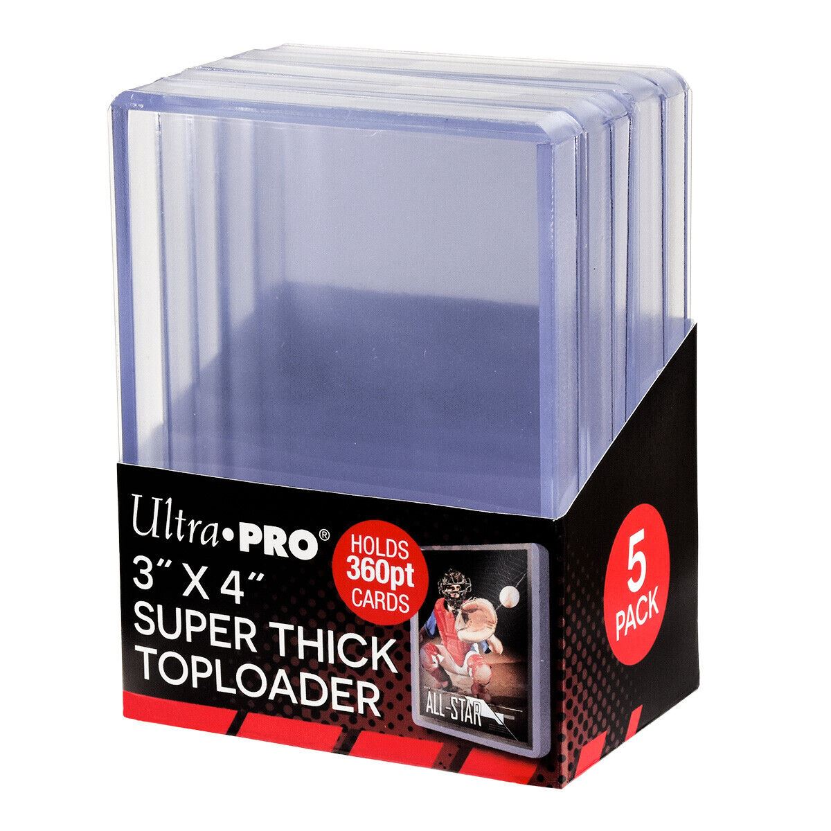 Ultra Pro Super Thick 360pt 3" x 4" Toploaders (5 Pack)