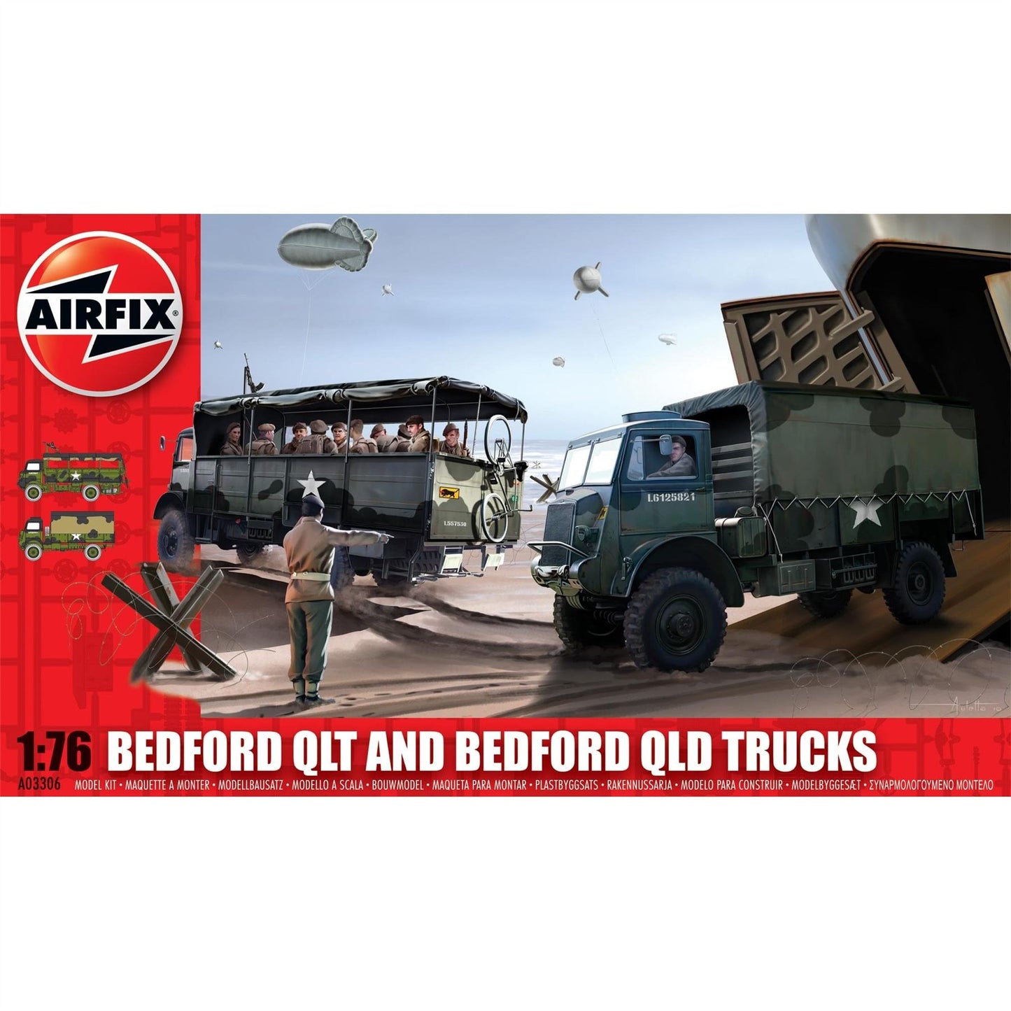 Bedford QLD/QLT Trucks Series 3 Military Air Fix Model Kit