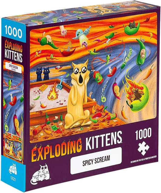 Exploding Kittens Spicy Scream Jigsaw Puzzle - 1000 Pieces