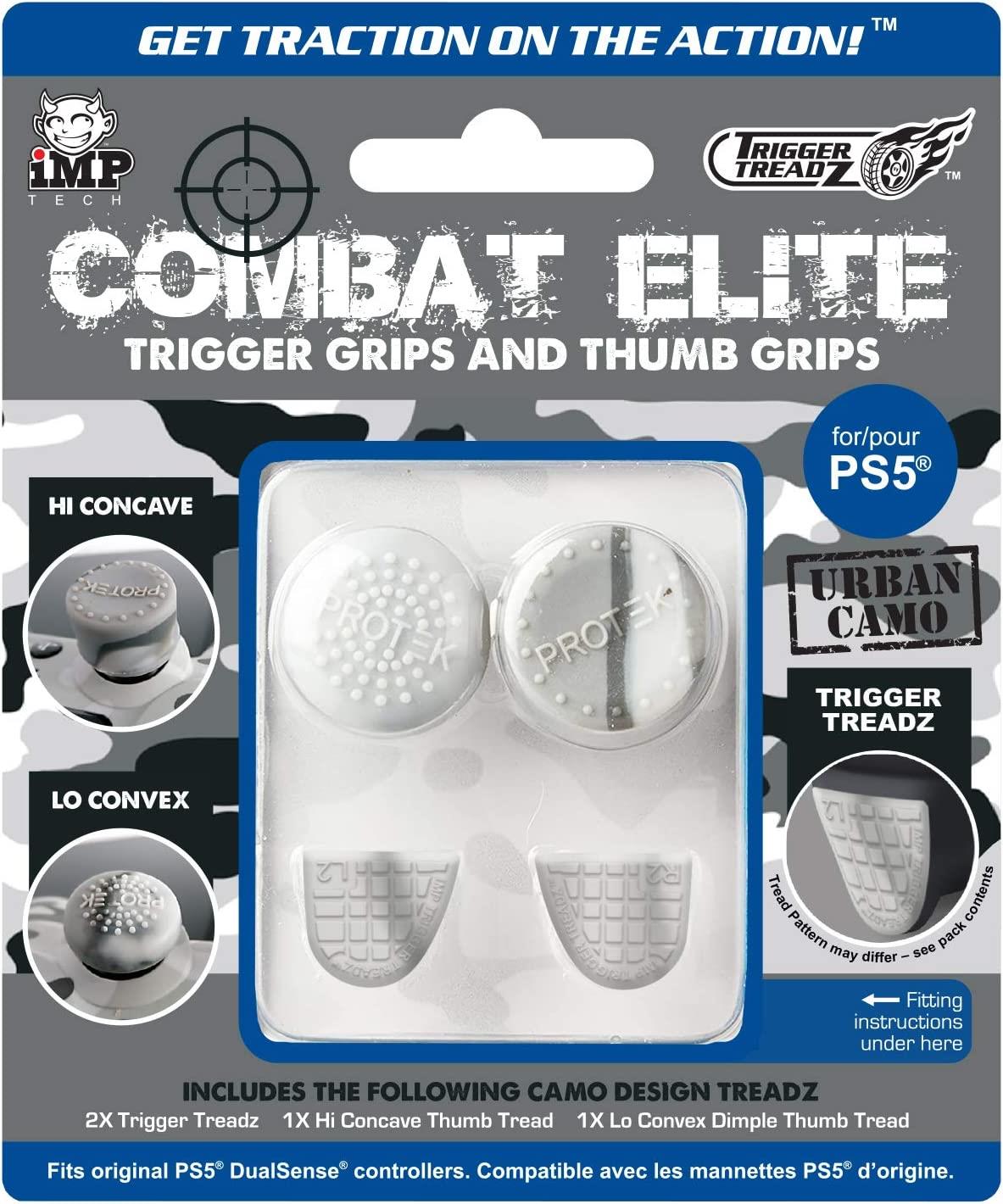 iMP Tech Combat Elite Thumb & Trigger Treadz Dual Sense Controller Grips Urban Camo for PS5