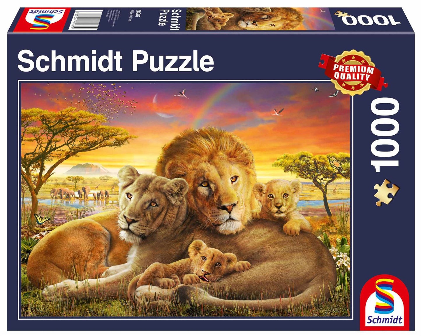 Schmidt Cuddly Lion Family Jigsaw Puzzle - 1000 Pieces