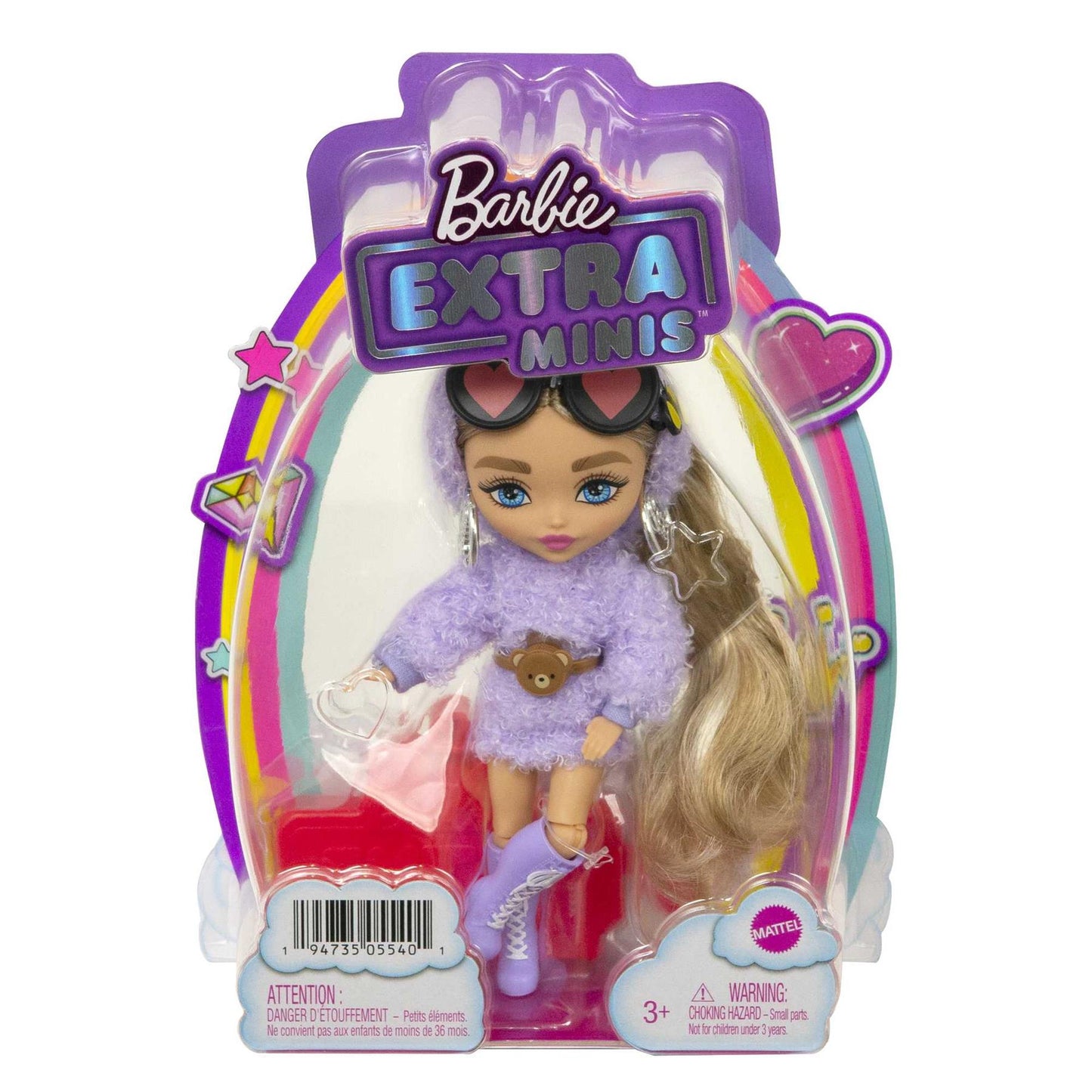 Barbie Extra Minis Doll #4 - Fluffy Purple Dress