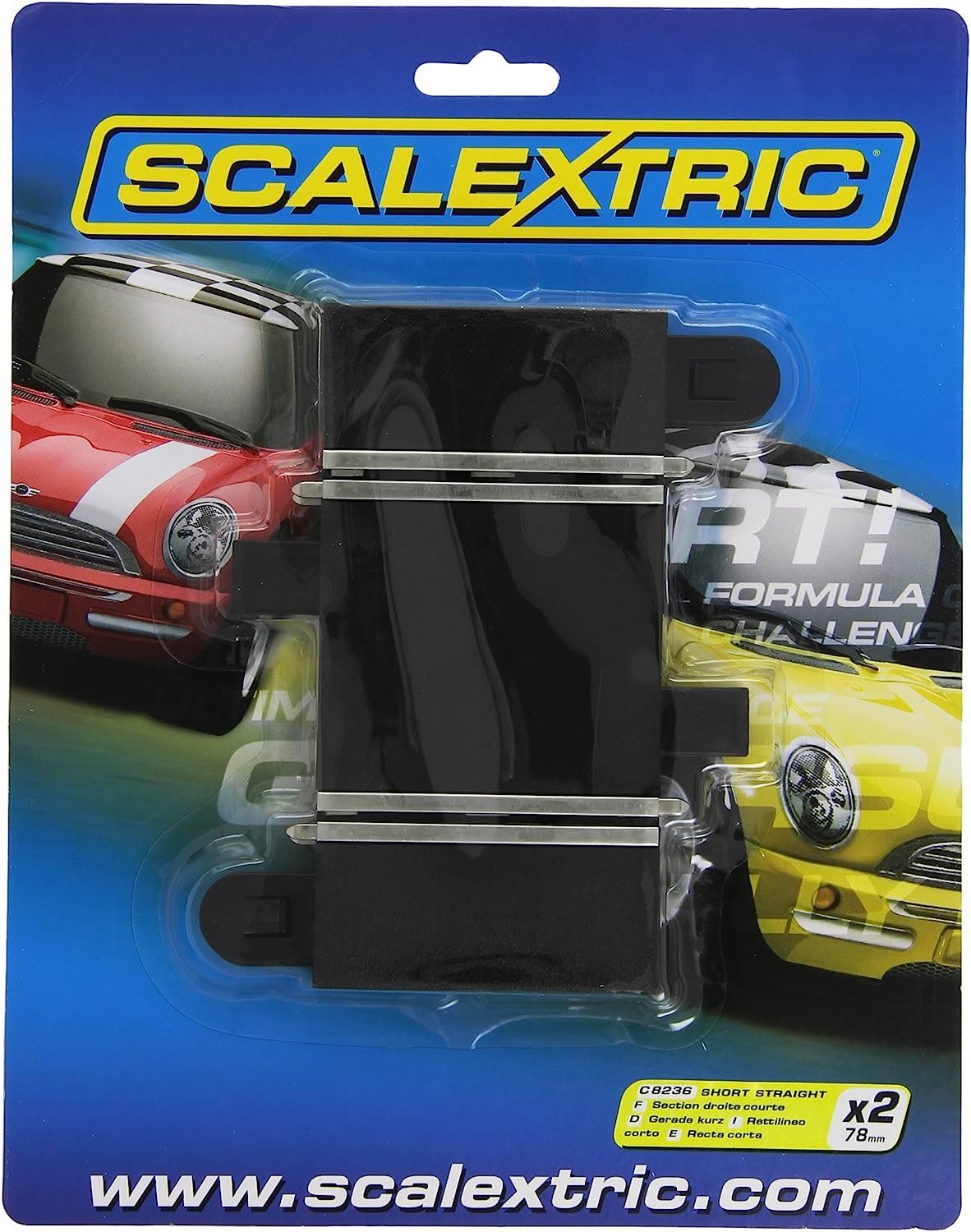Short Straight 78 mm (Set Of 2) Scalextric Accessory Pack
