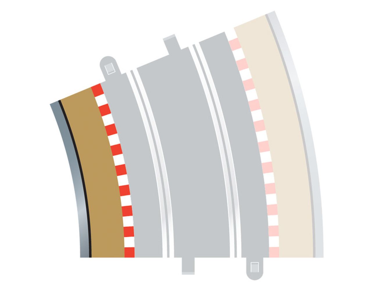 Radius 4 Curve Inner Borders 22.5? (Set Of 4) Scalextric Accessory Pack