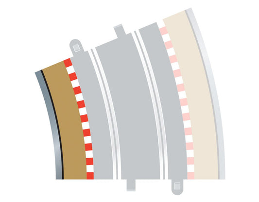 Radius 4 Curve Inner Borders 22.5? (Set Of 4) Scalextric Accessory Pack