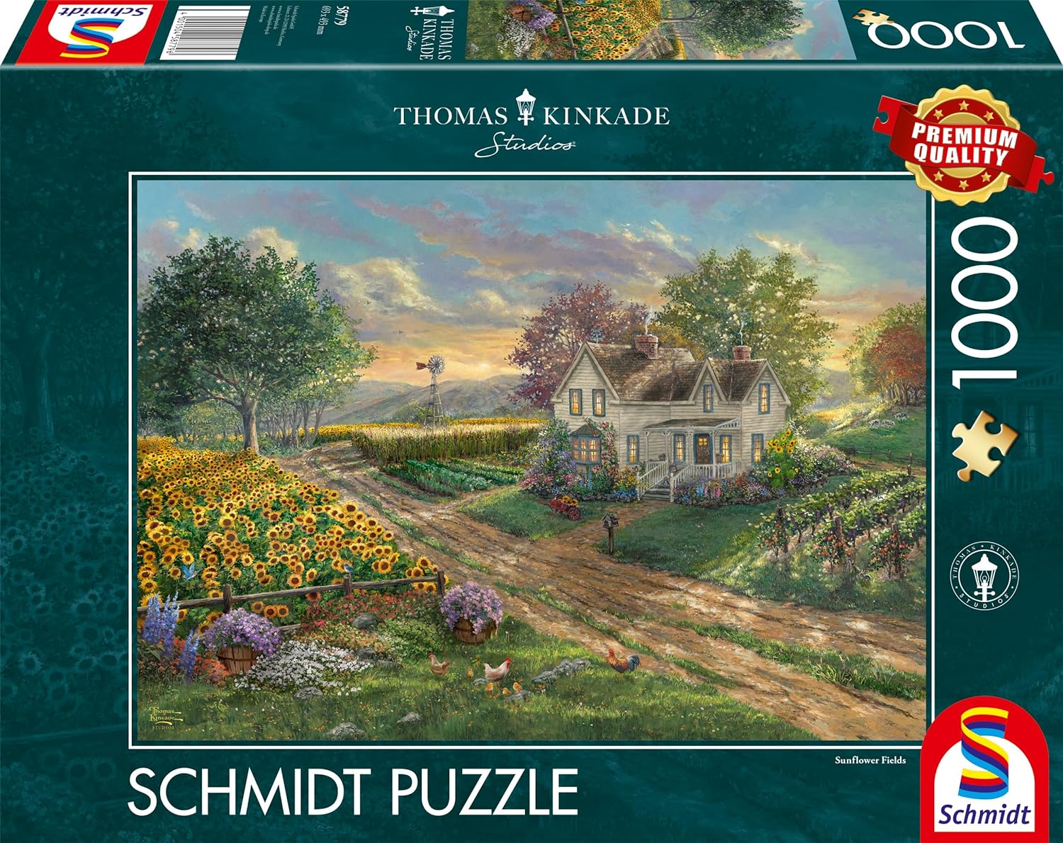 Thomas Kinkade: Sunflower Fields 1000 Piece Jigsaw Puzzle	