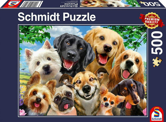 Schmidt Dog Selfie Jigsaw Puzzle - 500 Pieces