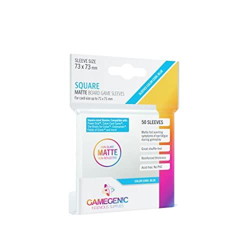 Gamegenic MATTE Square Sized 73 x 73 mm - 50 Sleeves