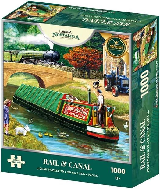 Kevin Walsh Nostalgia Collection Rail & Canal 1000 Piece Jigsaw Puzzle