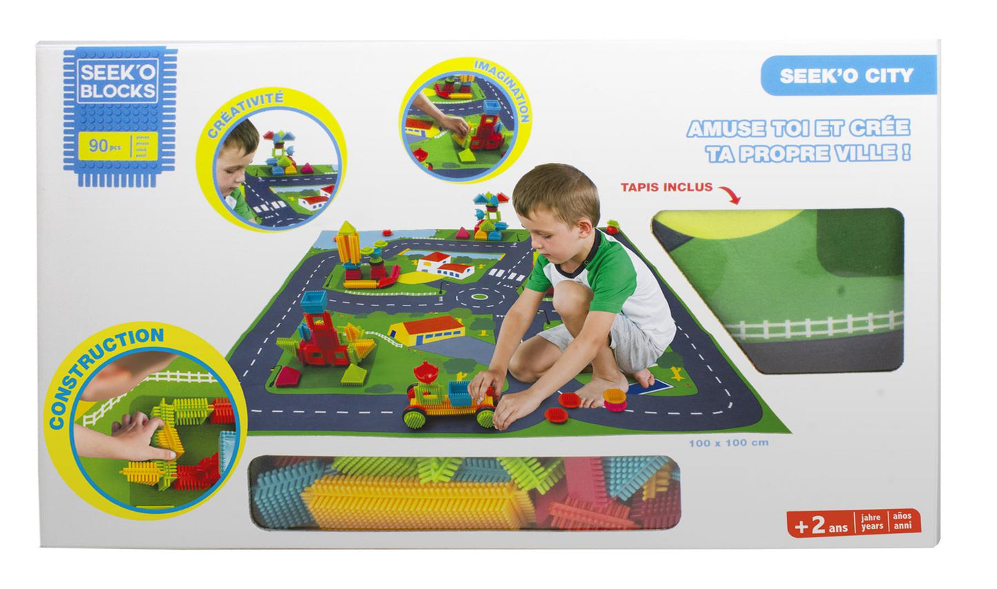 Seek'O City Carpet Building Blocks (90 Pieces)