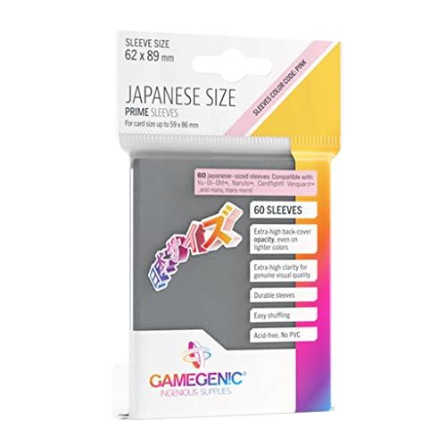 Gamegenic Prime Japanese Sized Sleeves Dark Grey - 60 Sleeves