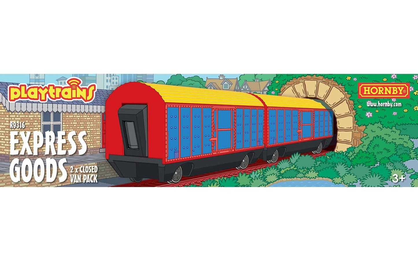 Hornby Express Goods 2 x Closed Wagon Pack