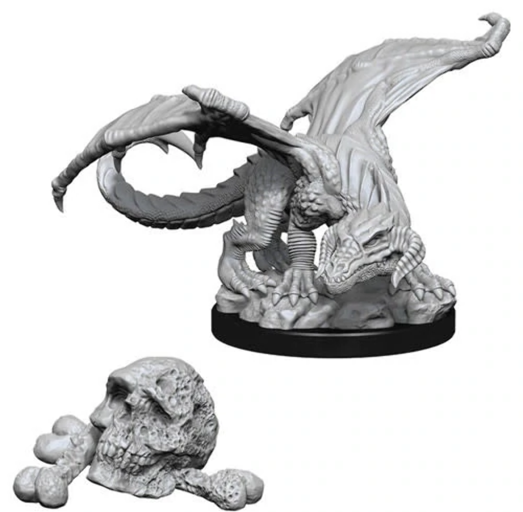 Dungeons & Dragons Nolzur's Marvelous Unpainted Miniatures (W10) Black Dragon Wyrmling