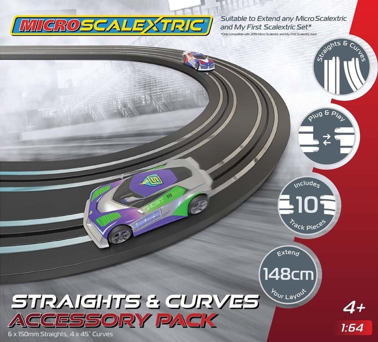 Micro Scalextric Straights & Curves Track Extension Pack
