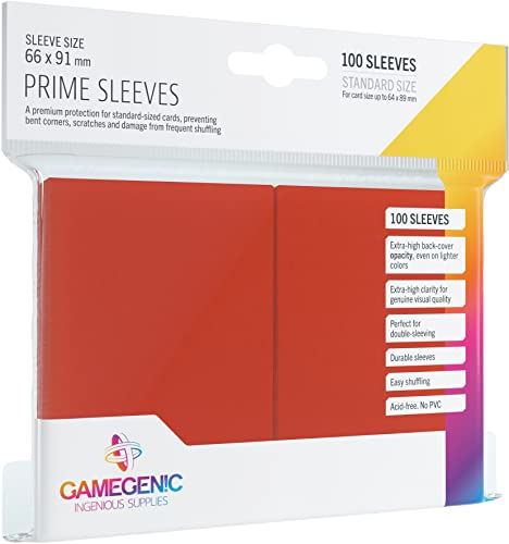 Gamegenic Prime Red - 100 Sleeves