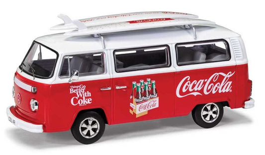 Corgi Coca-Cola Volkswagen Campervan Type 2 (T2) Bay Window - Surf Van Diecast Model