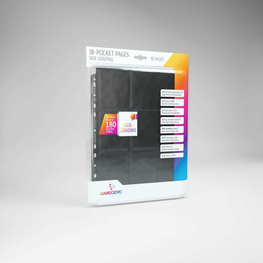 Gamegenic Sideloading 18-Pocket Pages 10 Sleeves - Black