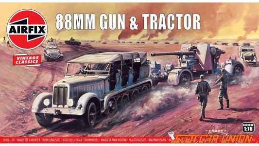 88mm Gun & Tractor 1:76 Vintage Classic Military Air Fix Model Kit