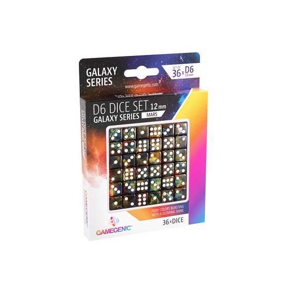 Gamegenic Galaxy Series - Mars - D6 Dice Set 12 mm (36 pcs) Blue/Orange